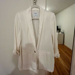Cream Linen Blazer